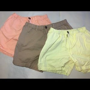 3 pairs of Chubbies shorts men’s Large 5” inseam